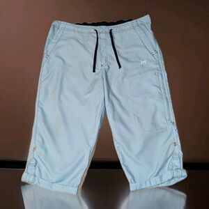 Wilson Womens Blue Capri Pants Size XL roll tab